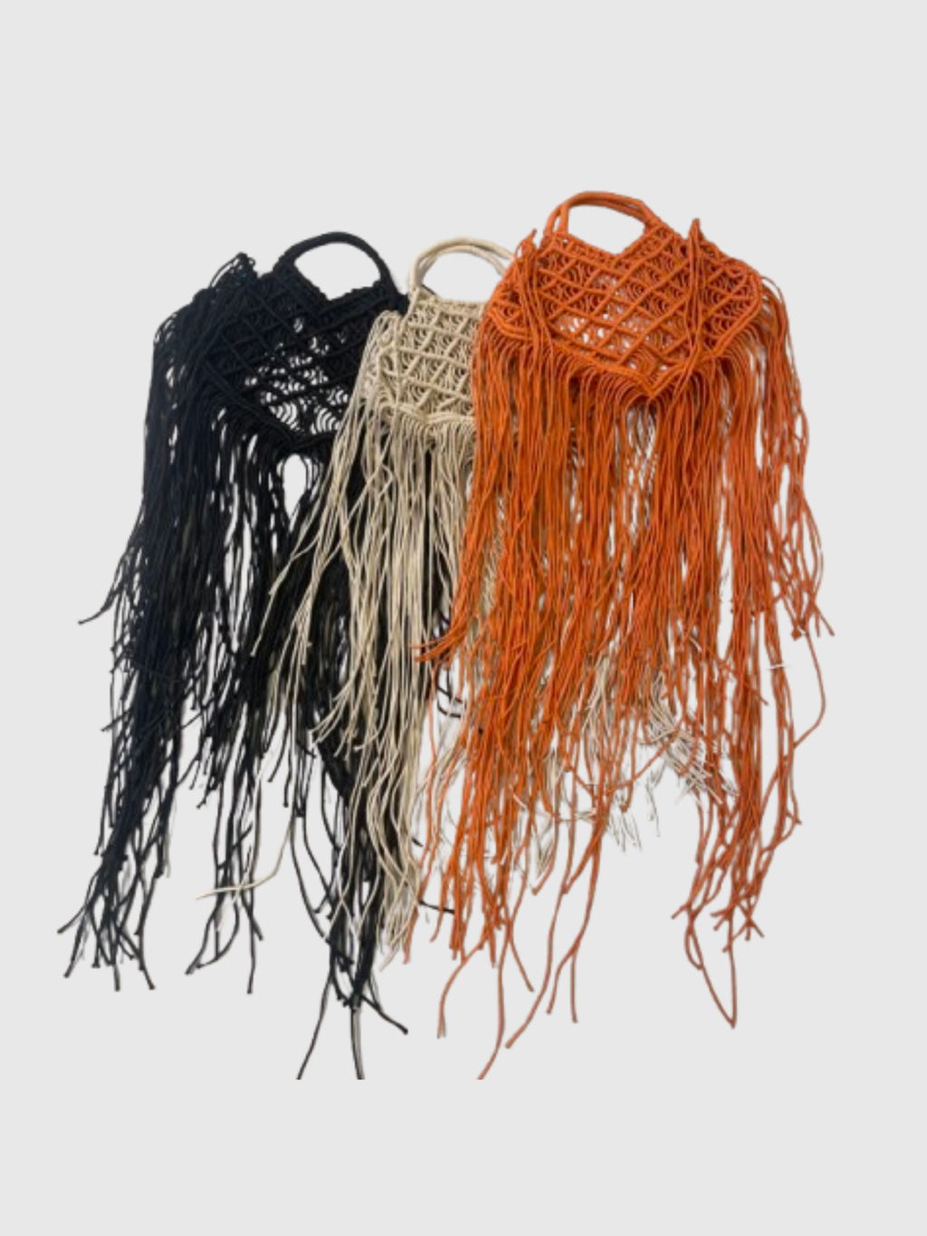 Bolso flecos macramé - 3 colores
