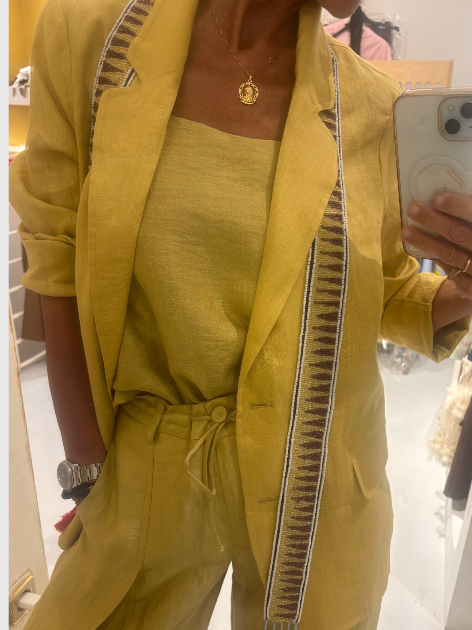 Traje chaqueta 100% lino
