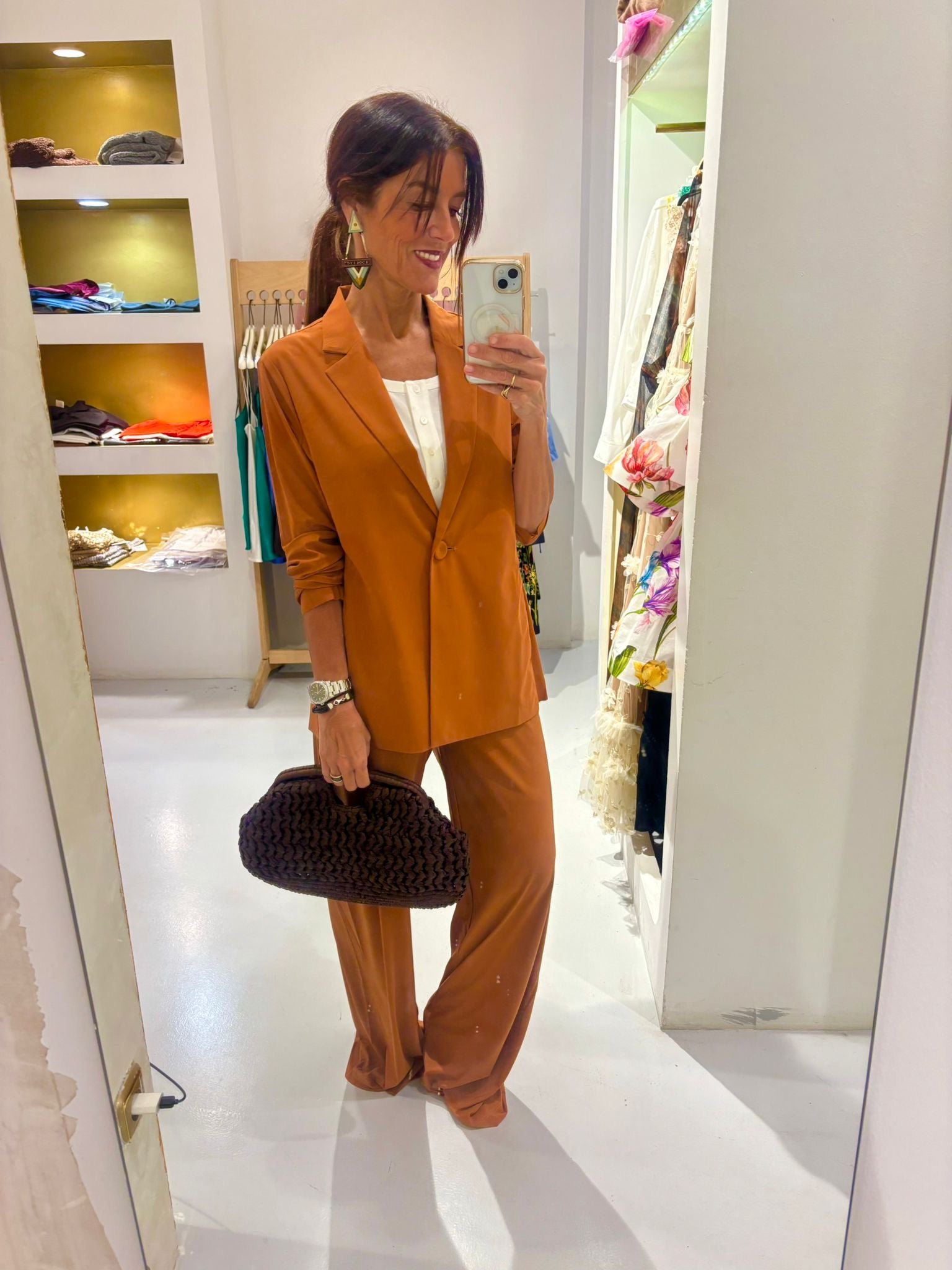 Traje chaqueta camel