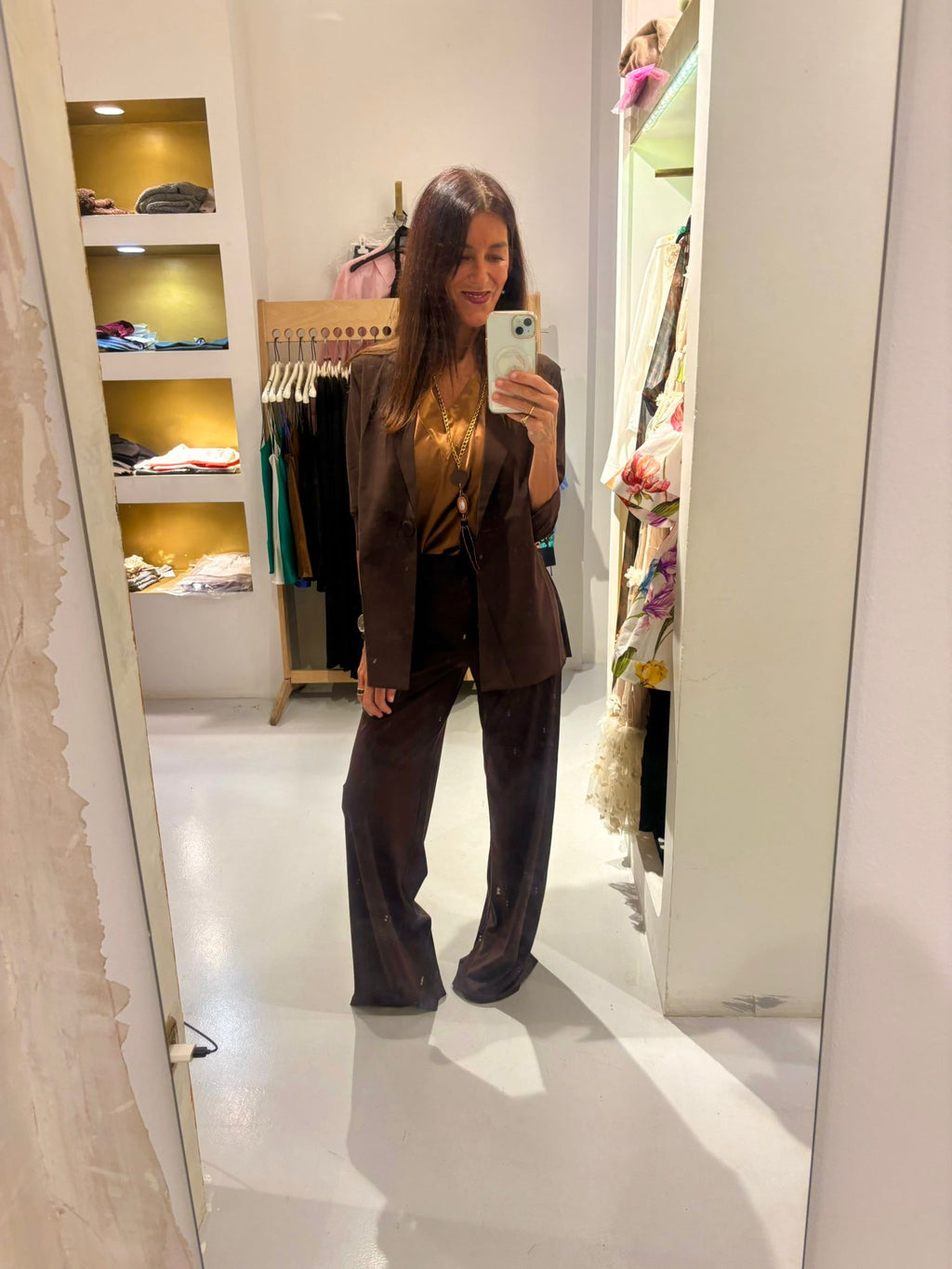 Traje chaqueta marrón
