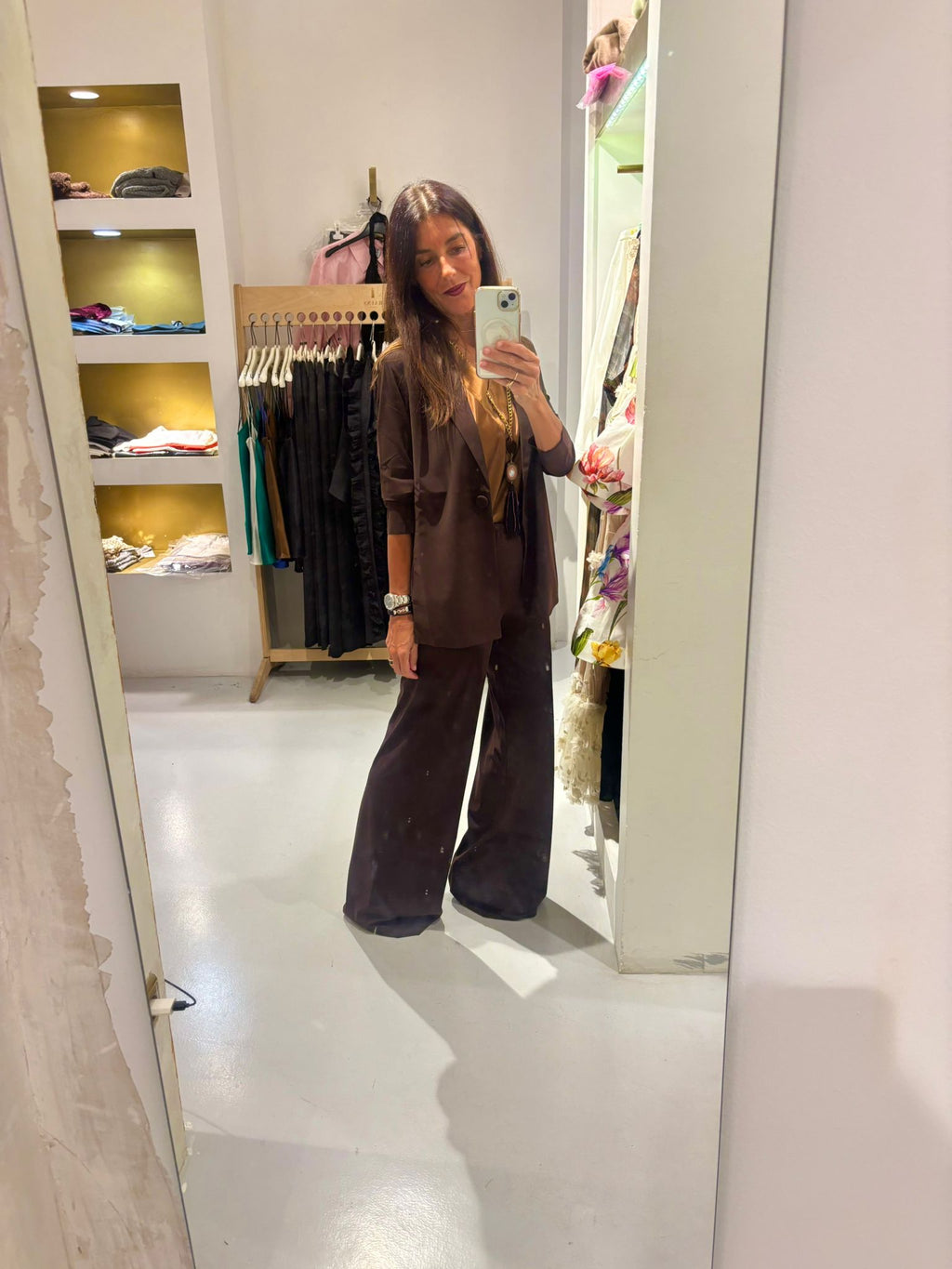 Traje chaqueta marrón