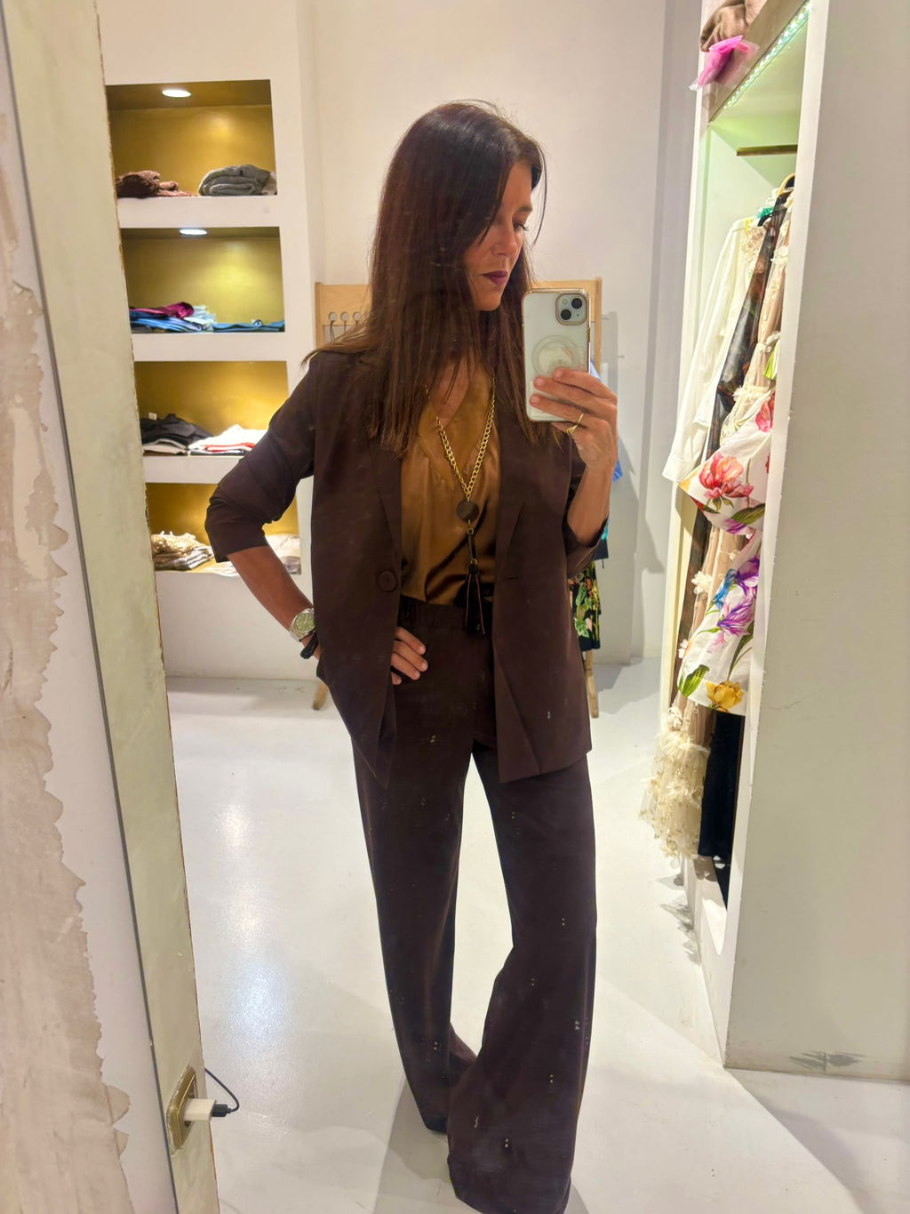 Traje chaqueta marrón