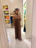 Vestido marrón halter