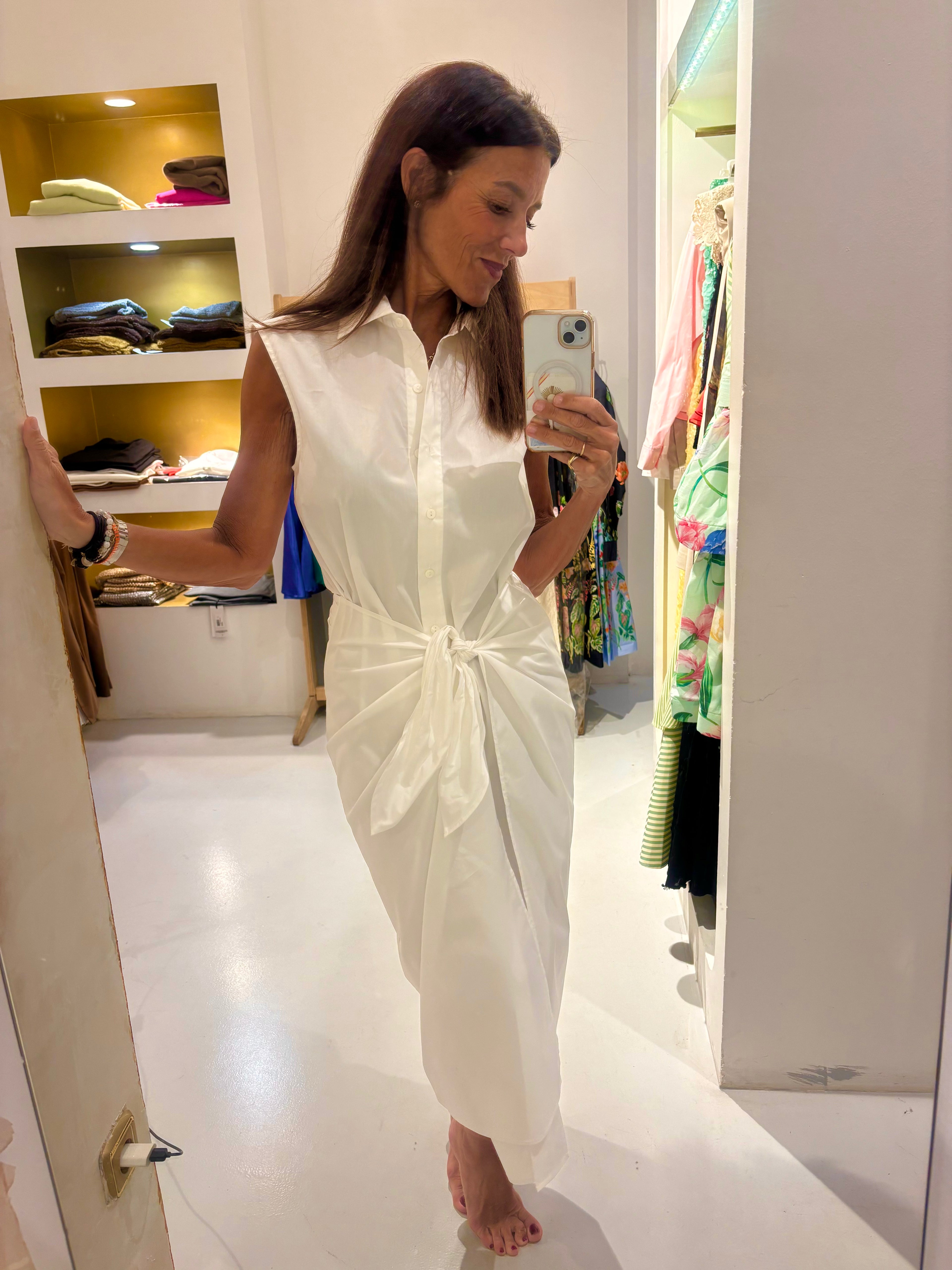 Vestido camisero blanco