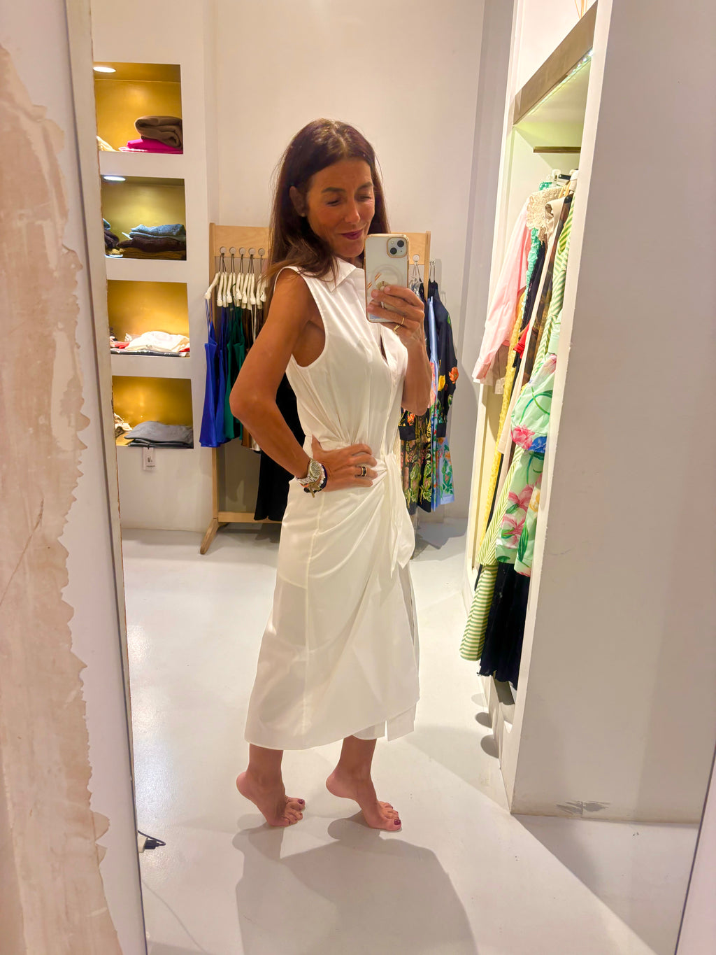 Vestido camisero blanco