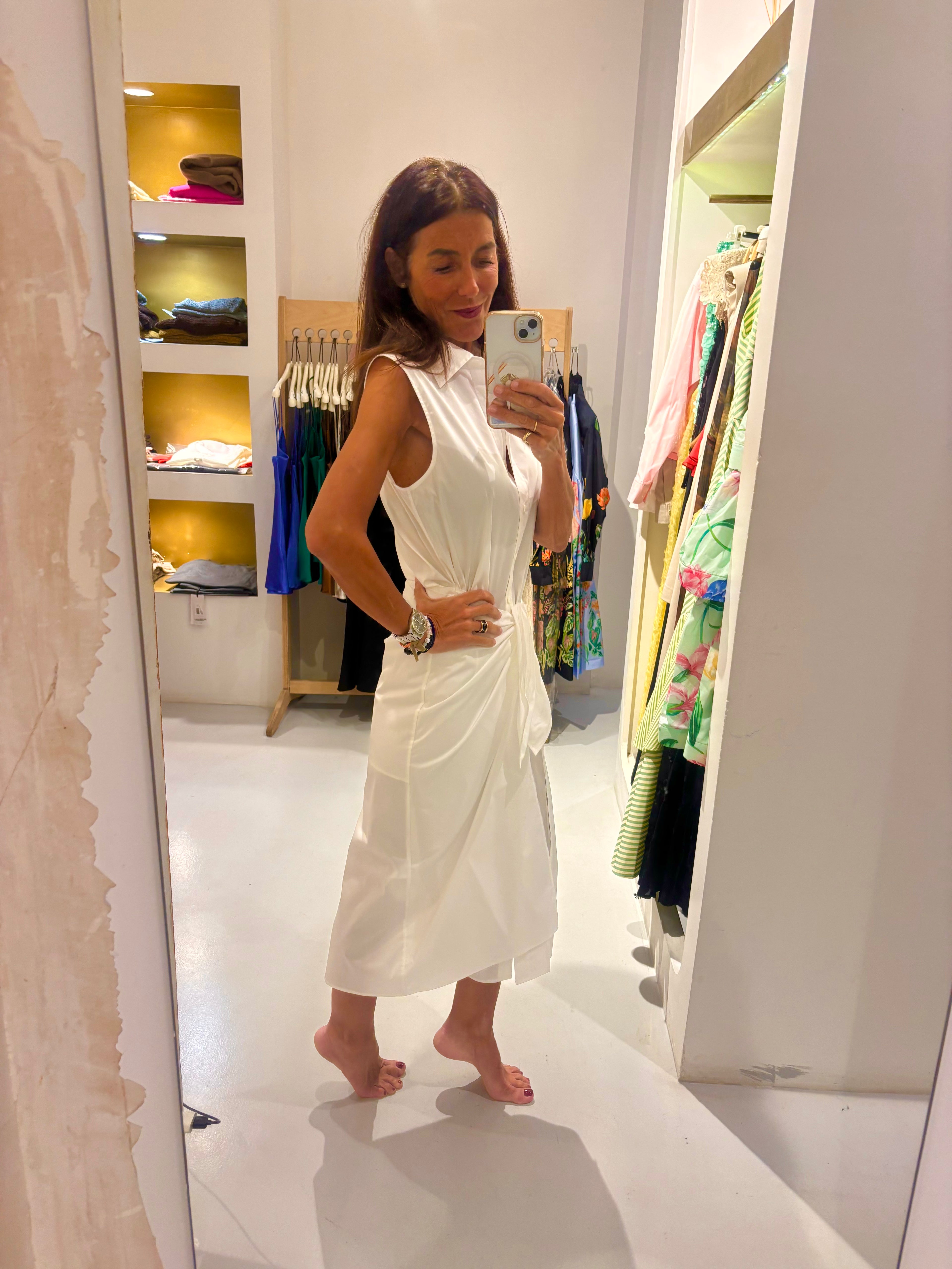 Vestido camisero blanco